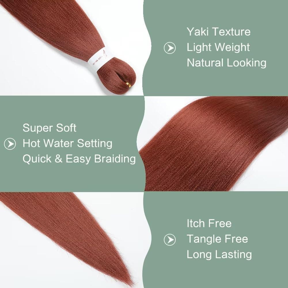YDDM Capelli Per Treccine Africane Morado Extension Treccine Texture Yaki Easy Install per Principianti 32 Pollici 3 Pezzi Capelli Leggeri e Naturali per Box Braids, Twist e Crochet — view 28