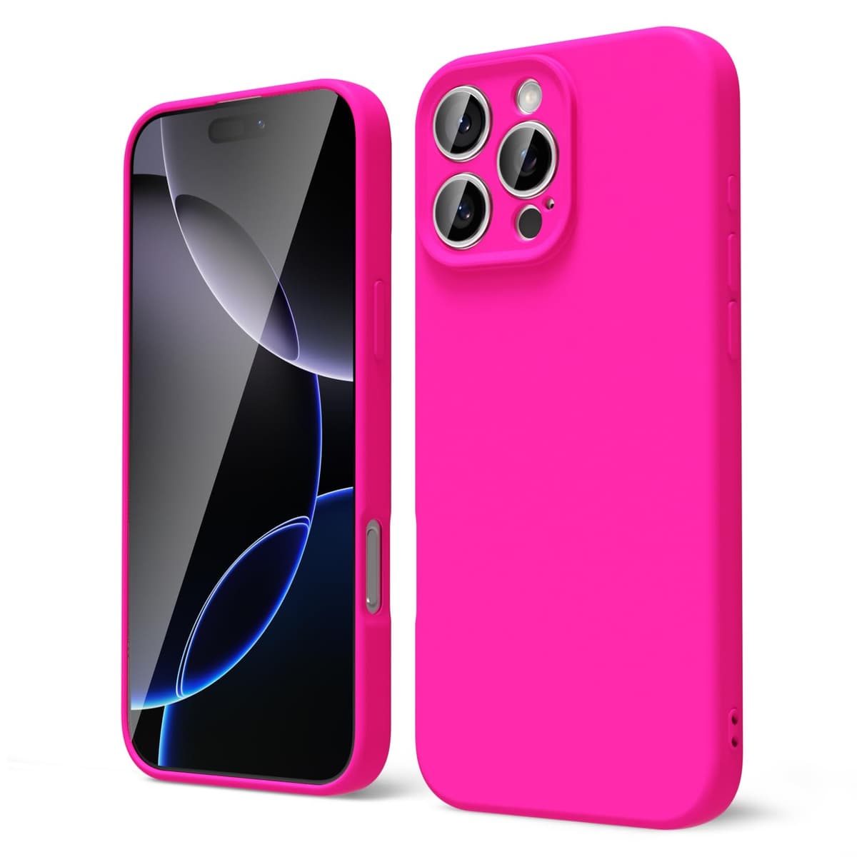 oakxco for iPhone 17 Pro Max Phone Case Liquid Silicone, Cute Thin Slim Grip Soft Rubber Gel for Women Men, Smooth Matte TPU Plain Solid Color Girly Simple Case with Camera Cover, Light Pink — view 714