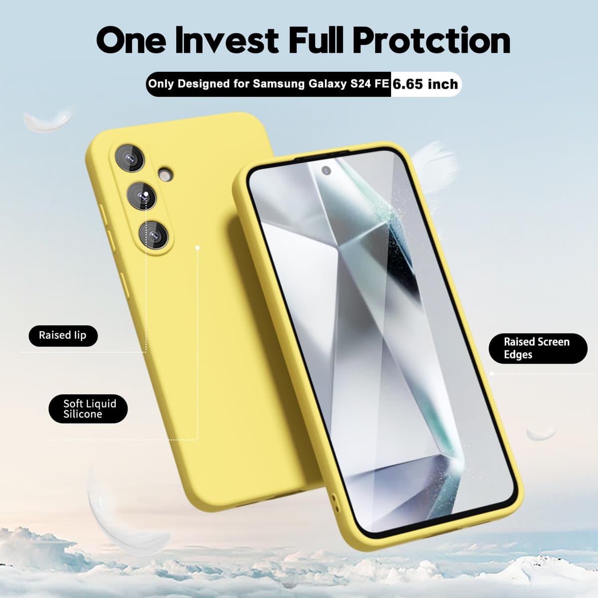 oakxco for Samsung Galaxy S24 Ultra Phone Case Liquid Silicone, Thin Slim Soft Rubber Gel TPU Plain Simple Cover for Women Girl Cute, Matte Solid Color, Brown Khaki Nude — view 712