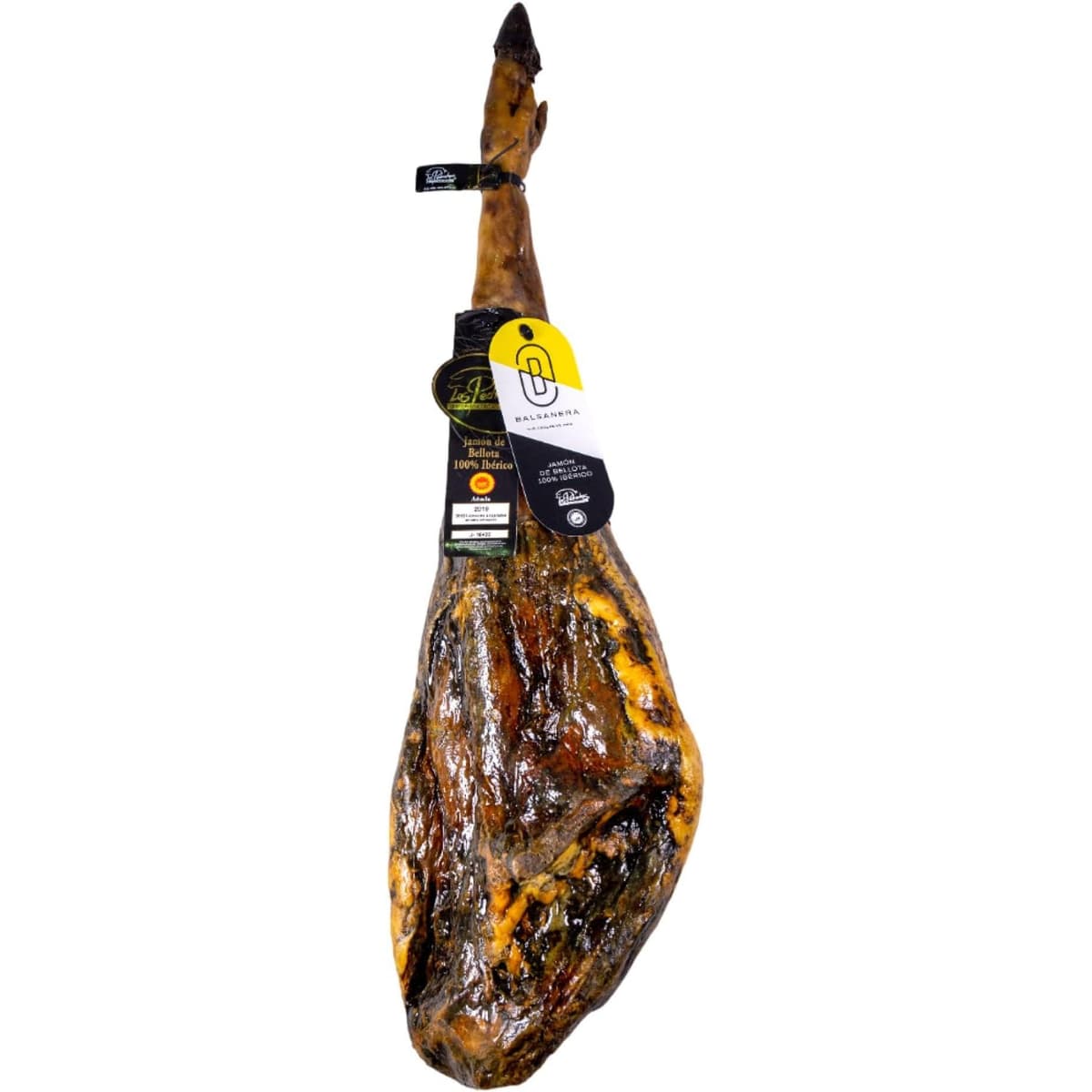 Balsanera Ibérico - Jamón de Bellota 100% Ibérico D.O. Los Pedroches | Premio 'Encina de Oro' y 'Great Taste Award' | Peso aproximado de 6.5-7 Kg | Curación de 32 a 40 meses