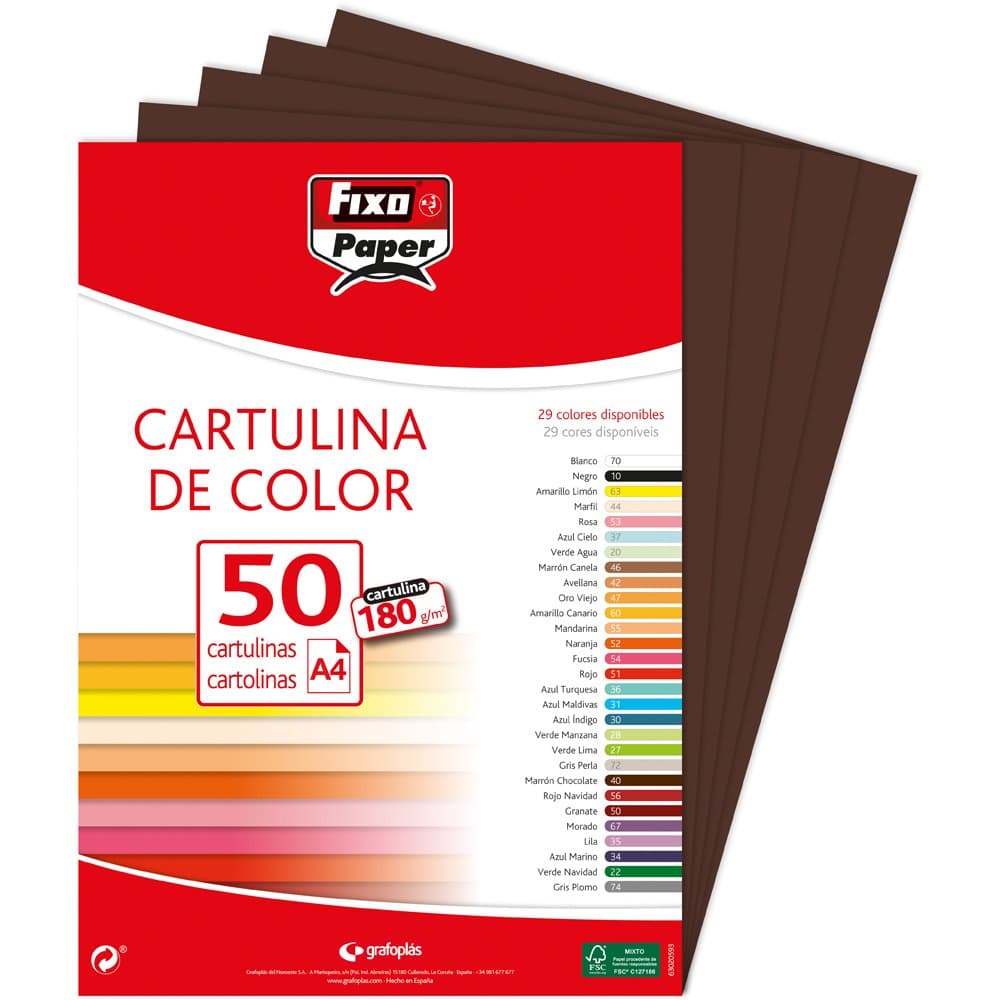 Fixo Paper 11110470 - Pack de 100 – Cartulina blanca A4, 180g — view 56