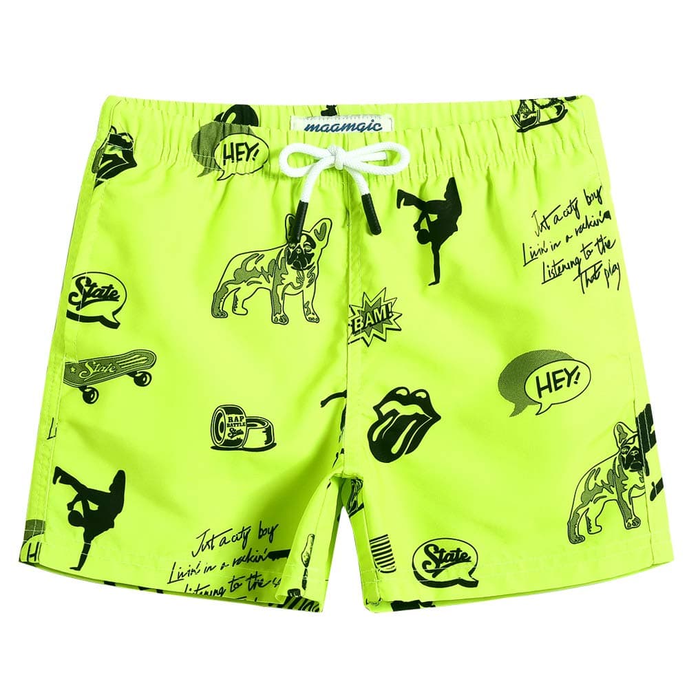 MaaMgic Bañador Niño Ropa de Baño para Niño Secado rápido Interior de Malla Short de Natación Estampado — view 36