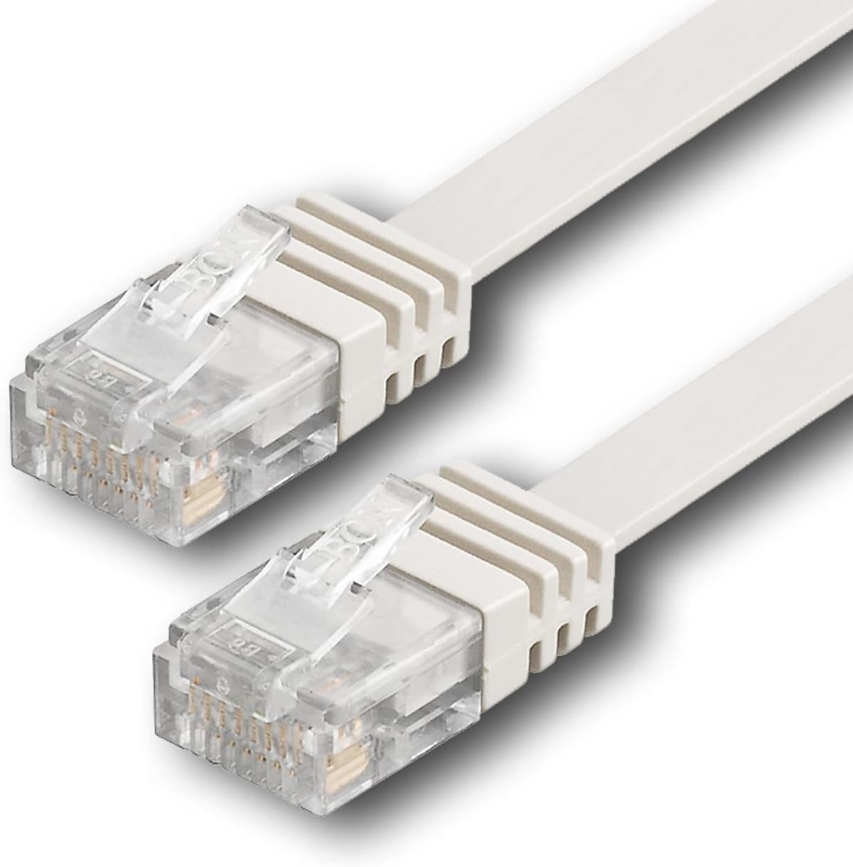 1aTTack.de 15m - CAT6 flat network patch cable (brown - 1 piece) 1000 Mbit/s Gigabit LAN flat cable CAT.6 Slim Micro installation cable — view 17