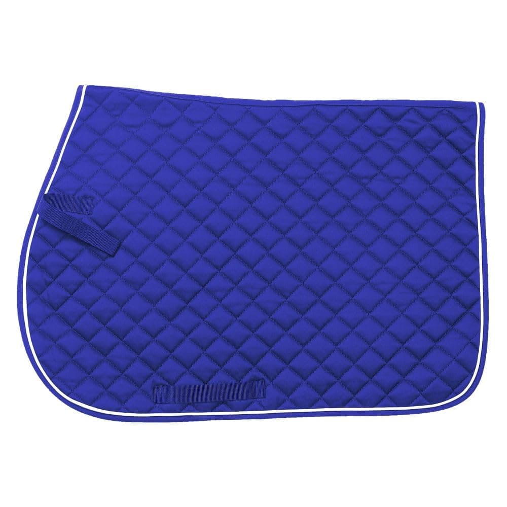 Tough 1 EquiRoyal Square Quilted Cotton Comfort English Saddle Pad, White — view 5
