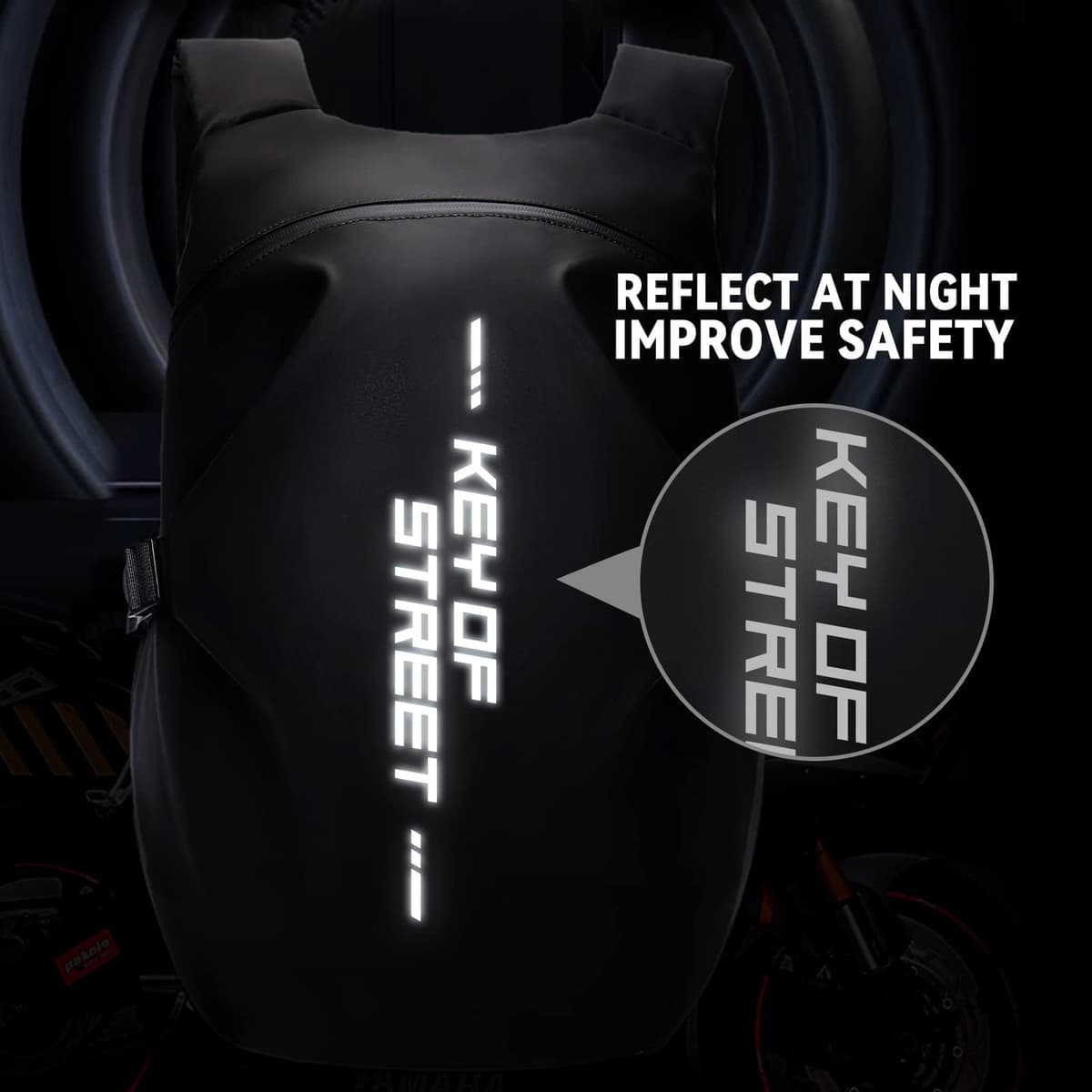 HYC00 Mochilas de Motocicleta para Hombres, Mochila Impermeable para Casco, Accesorios de Motocicleta, Bolsas para Laptop, Mochilas de Viaje, Bolsas Escolares para Estudiantes — view 5