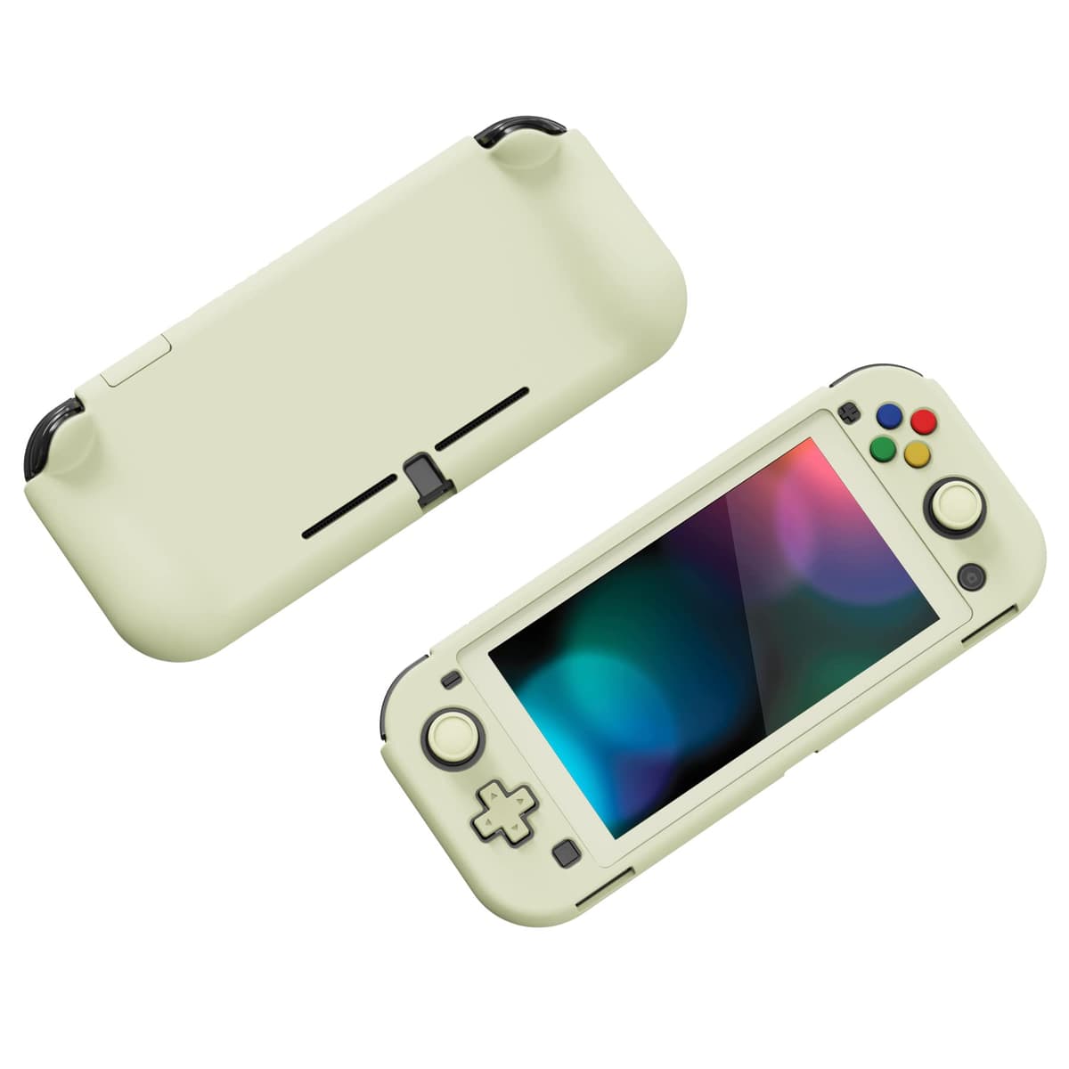 playvital ZealProtect Protective Case for Nintendo Switch Lite, Hard Shell Grip Cover for Nintendo Switch Lite w/Screen Protector & Thumb Grip Caps & Button Caps - Antique Yellow — view 5