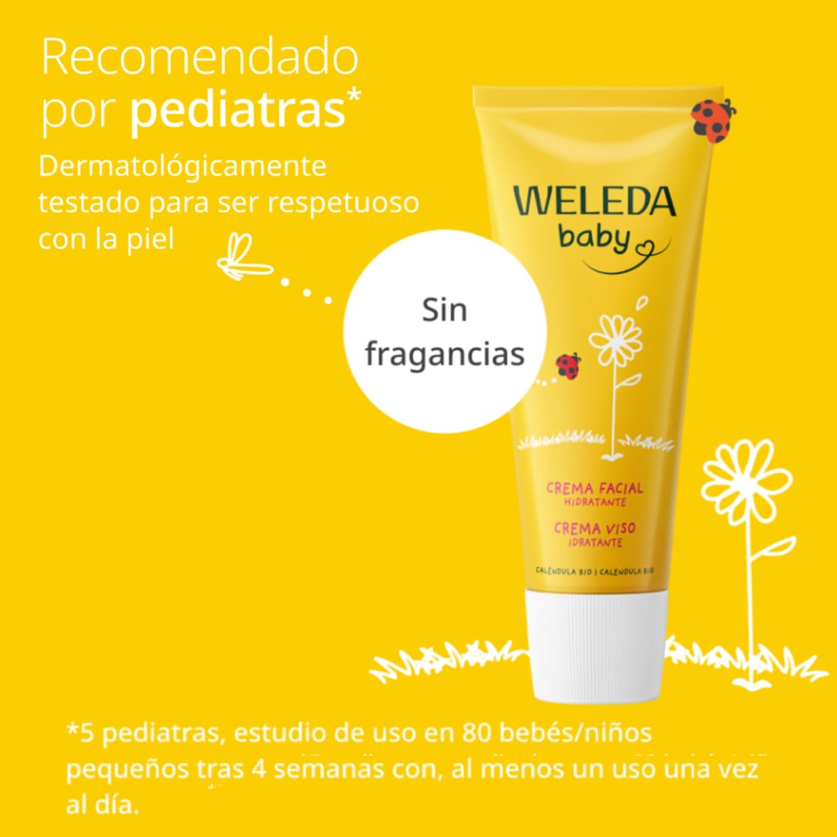 Weleda - Crema Facial de Caléndula para Bebé, Cuida, Calma, Protege y Aporta Hidratación, Apto para Pieles Sensibles y Secas - 50 ml — view 2