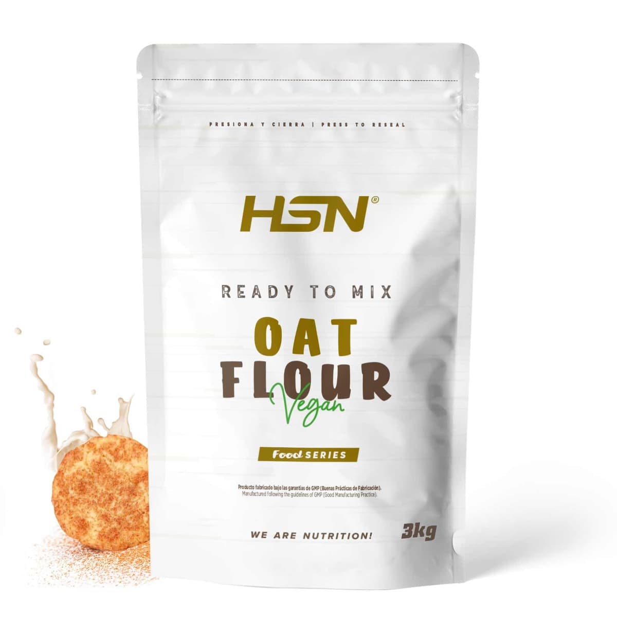 HSN Harina de Avena de Sabores Instantánea en Polvo | Sin Sabor 3Kg = 60 Tomas por Envase | Sin Azúcares Añadidos | Ideal Tortitas de Avena, Batidos de Proteínas | No-GMO, Vegano — view 18