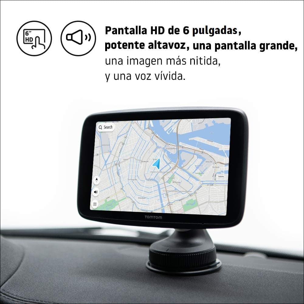 TomTom GPS para coche GO Discover, 6 pulgadas, con tráfico y radares, mapas del mundo, actualizaciones rápidas via WiFi, disponibilidad de parking, precios de combustible, soporte Click-Drive — view 4