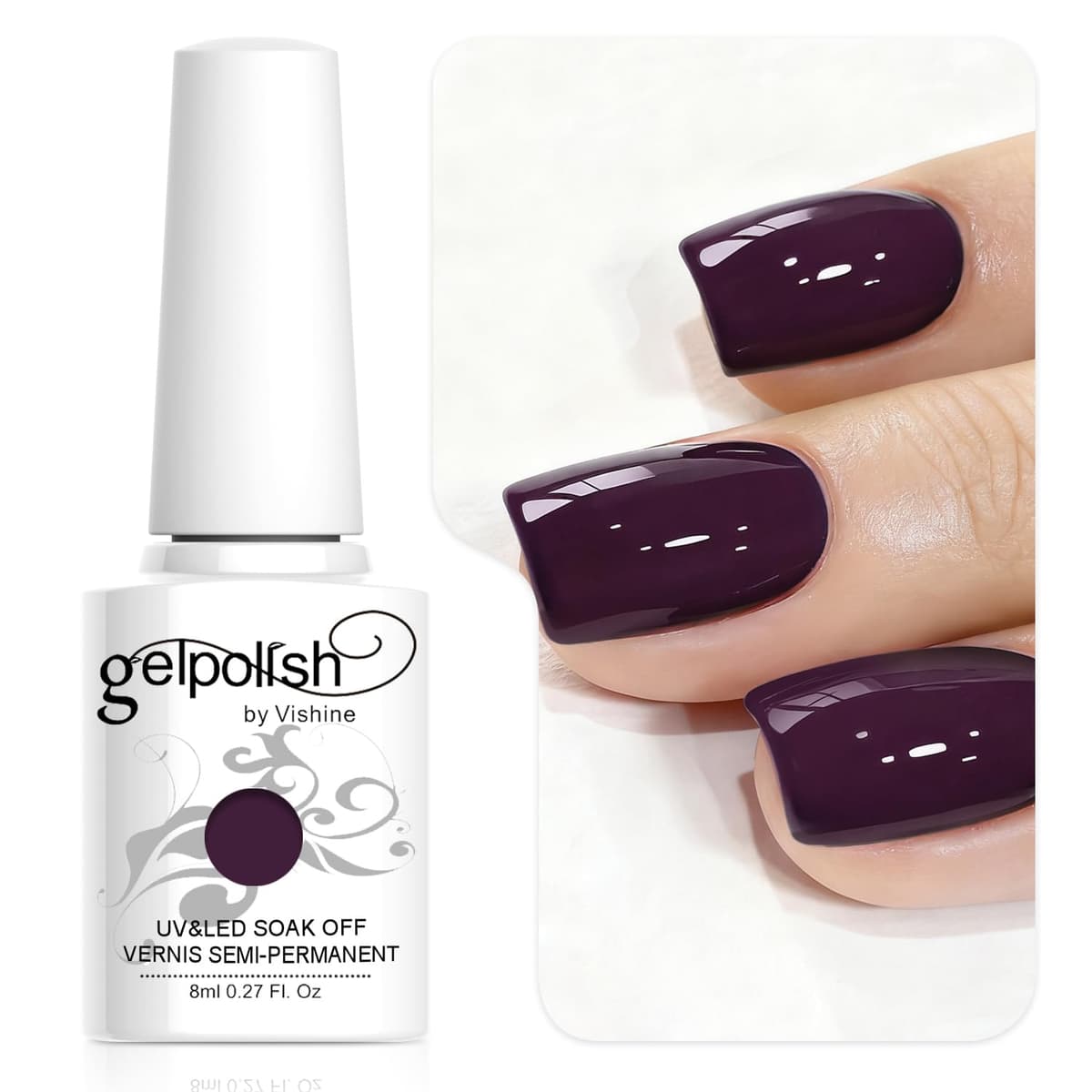 Vishine 15ml Semipermanente Esmalte de uñas en gel Soak-off UV LED Manicure Barniz Geles DIY Salon Neon Pink # 2039 — view 25
