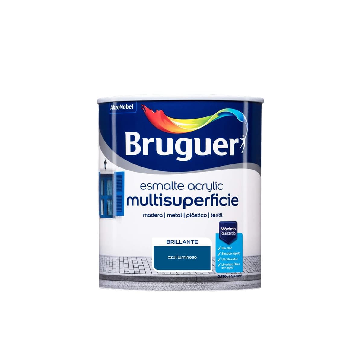 Bruguer Acrylic Multisuperficie Esmalte al agua Satinado - Pintura 750 mL, Blanco Permanente — view 38