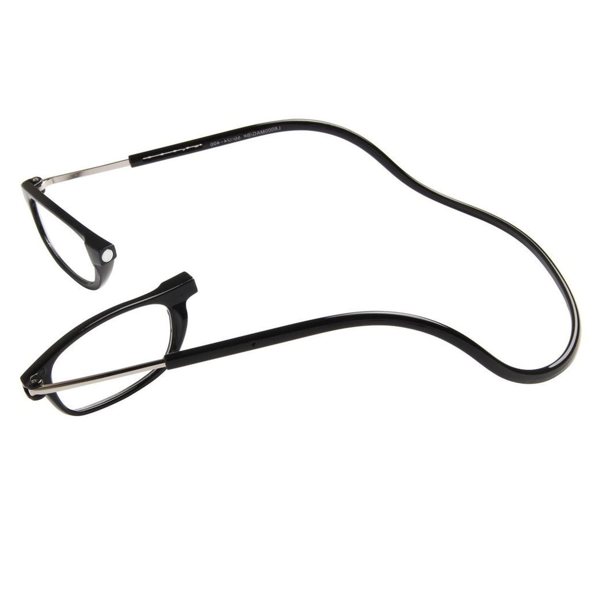 TBOC Pack: Gafas de Lectura Presbicia Vista Cansada – (Dos Unidades) Graduadas +3.50 Dioptrías Montura Negra Hombre Mujer Imantadas Plegables Lentes Aumento Leer Ver Cerca Cuello Imán — view 4