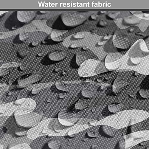 Lunarable Camo Print Fabric by The Yard, Grayscale Abstract Camouflage Demonstration Repetition of Stains, Decorative Fabric for Upholstery and Home Accents, 3 Yards, Green Grey — view 5
