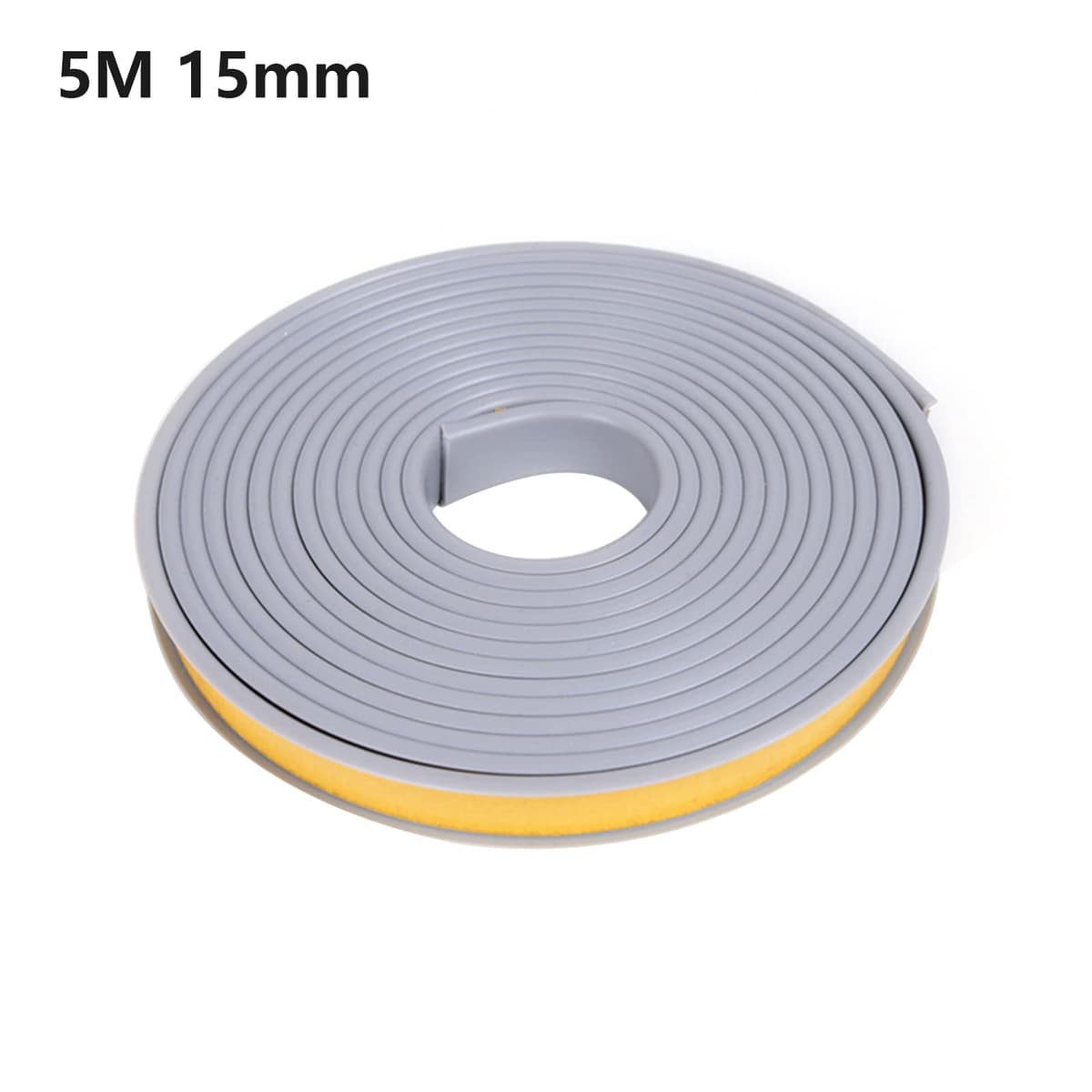 Cinta autoadhesiva en forma de U, 5 metros de cinta para bordes de muebles, protección flexible de TPE, protección de bordes plegable para bordes de armario, listón, encimeras (gris, 15 mm x 5 m) — view 2