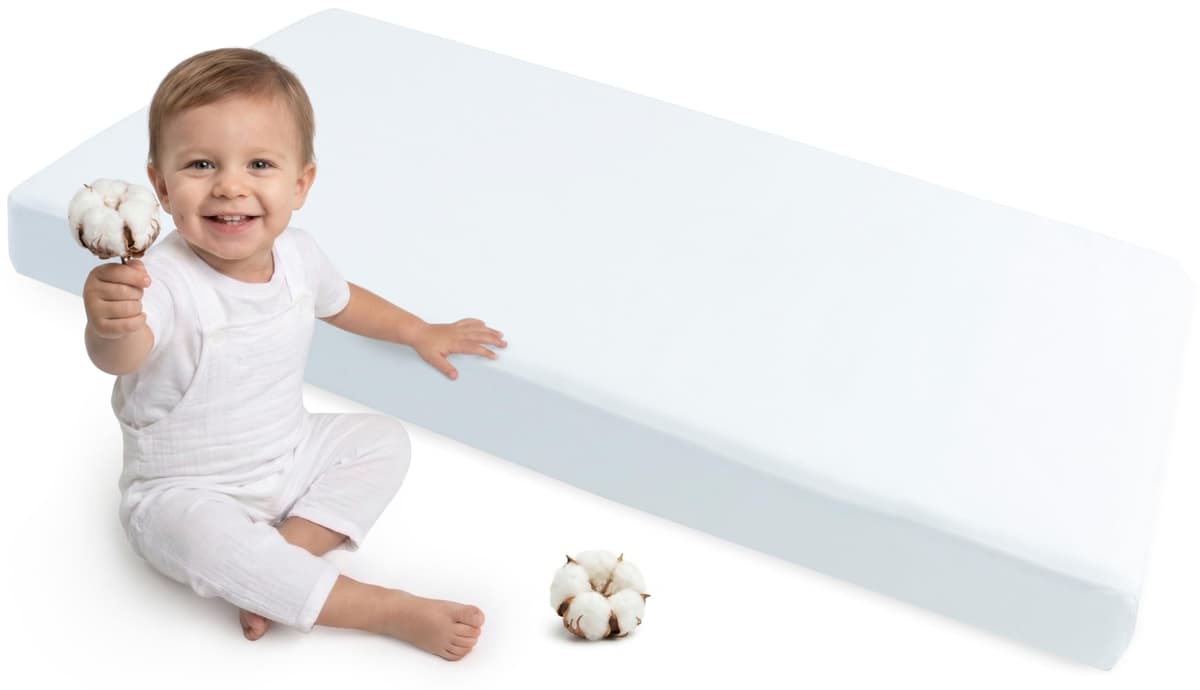 Medi Partners Sabana Bajera Cuna 60x120 Set de 3-100% Algodon Sabanas de Algodón Bebe Ropa de Cama para Bebés Dormir Cuna Fitted Bed Sheet Protector (Safari-Blanco-Gris) — view 27