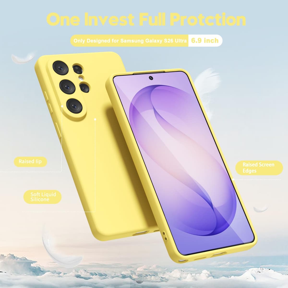 oakxco for Samsung Galaxy S24 Ultra Phone Case Liquid Silicone, Thin Slim Soft Rubber Gel TPU Plain Simple Cover for Women Girl Cute, Matte Solid Color, Brown Khaki Nude — view 583