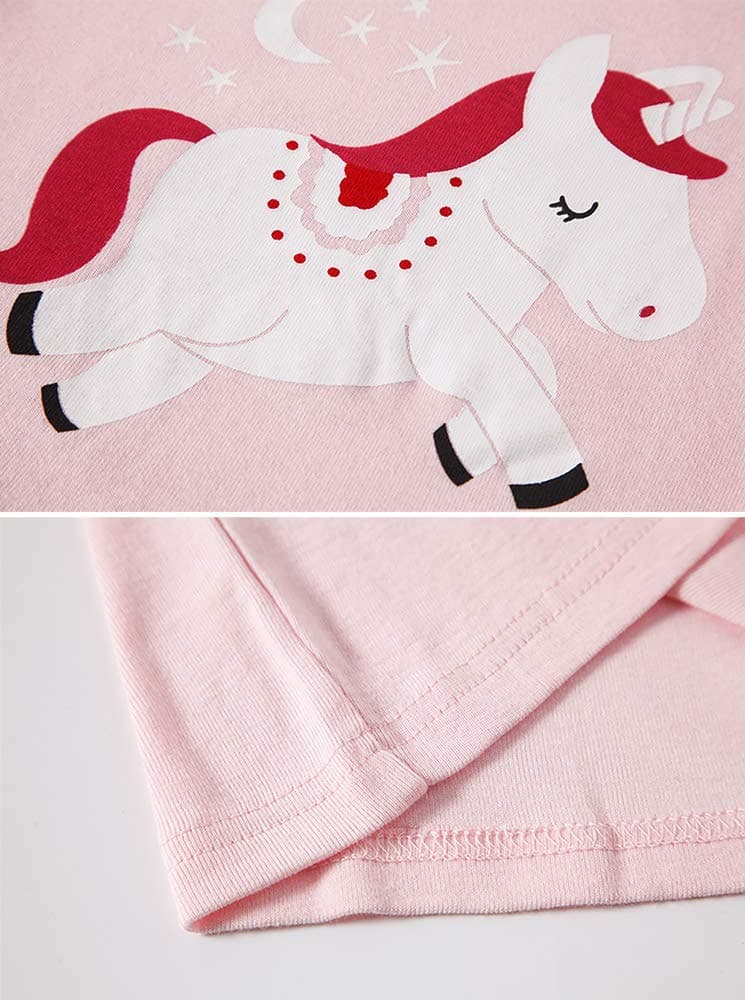 TEDD Girls Christmas Pyjamas Set Toddler Clothes Sleepwear Animal Printed Nightwear Winter Long Sleeve Pjs 2 Piece Outfit Xmas Gift for Kids — view 4