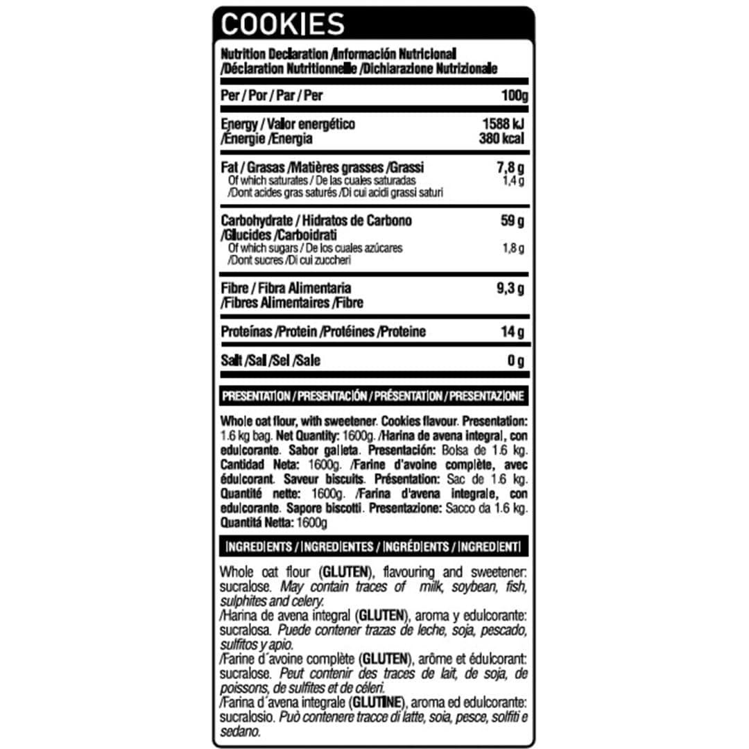 Life Pro Fit Food Instant Oats Premium 1.6kg | Carbohidratos de liberación lenta | Harina integral de avena (COOKIES) — view 2