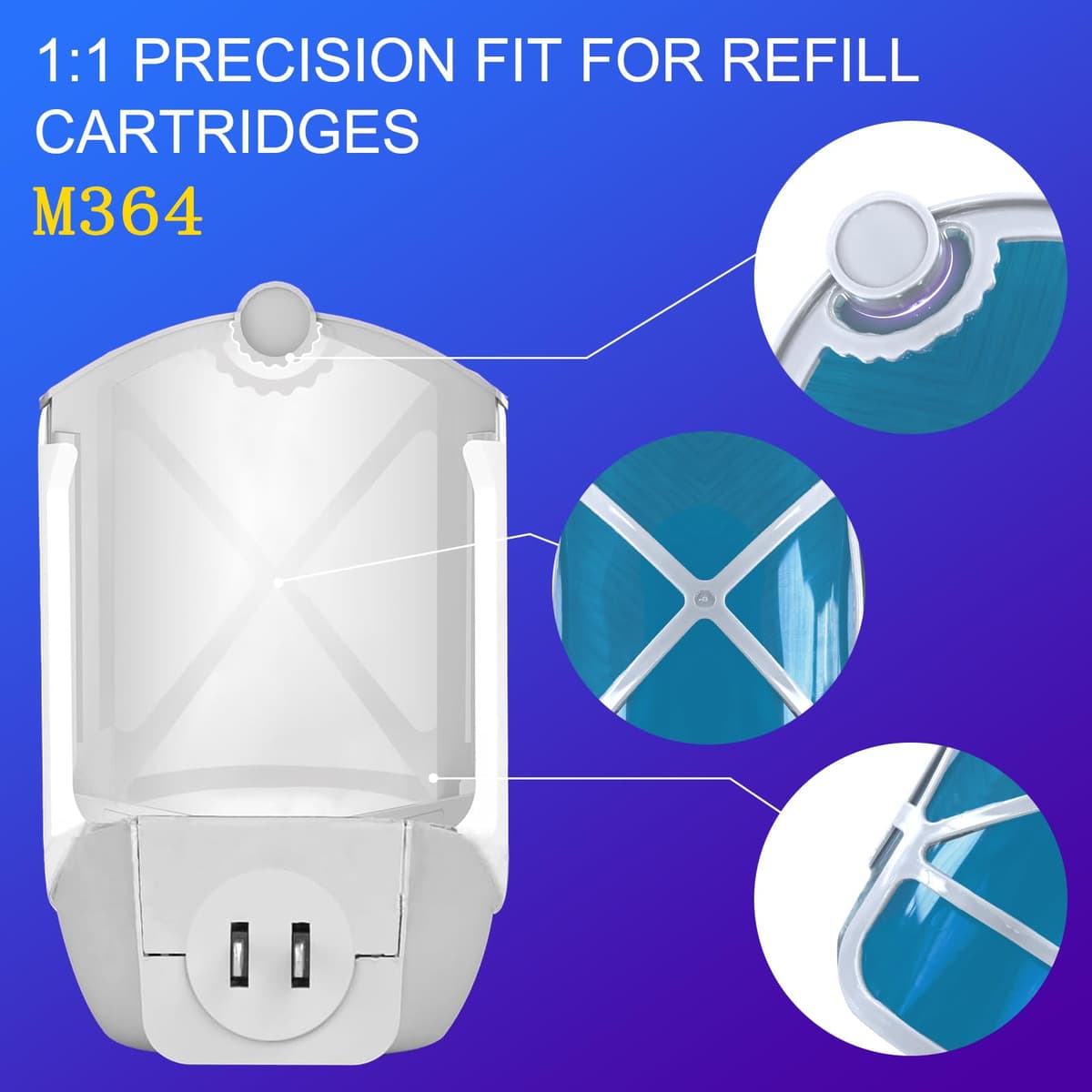 16 Pack Refill Cartridges, 2026 Upgraded Flying Insect Trap Refills Compatible with Flying Insect Trap Indoor Light M364 M364A Fully Compatible Size (16 Refill Cartridges) — view 2