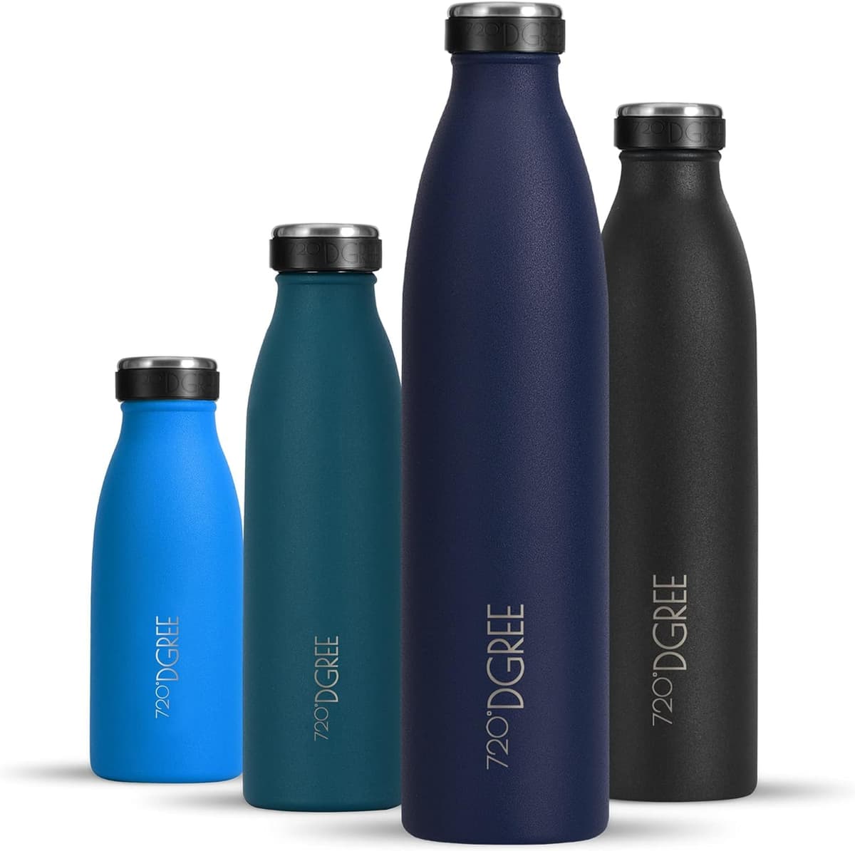 720°DGREE Botella Agua Acero Inoxidable “milkyBottle“ – 1litro - Sin BPA Free, Antigoteo y Prueba de Fugas - Frasco térmico, Cantimplora Aislada - Bebida con Gas, Deporte, Escuela, Gimnasio Exteriore — view 9