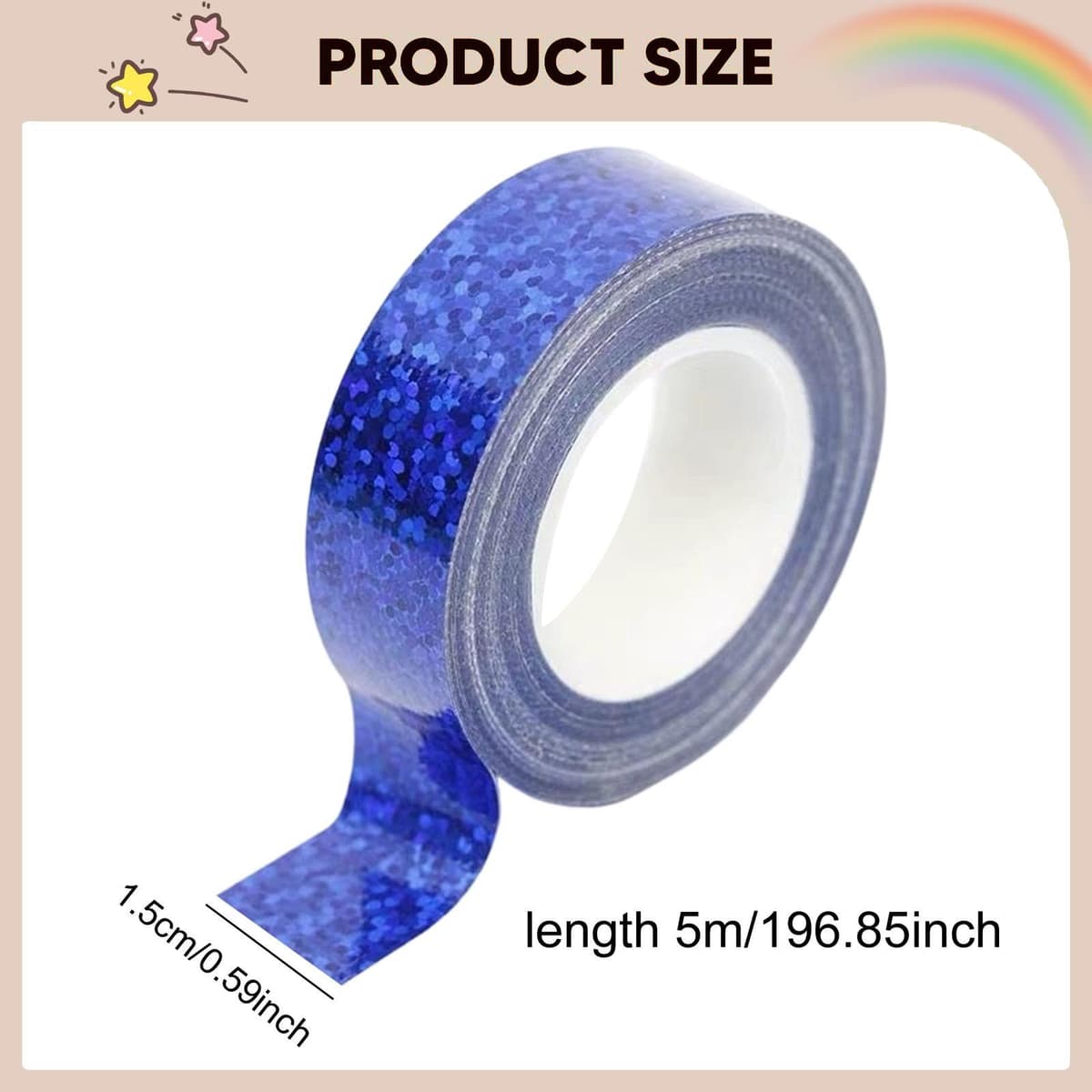 Cinta para Aro de Gimnasia, Cinta Artística con, Accesorio Profesional para Decoración de Aros de Gimnasia Rítmica, Apto para Niños — view 3