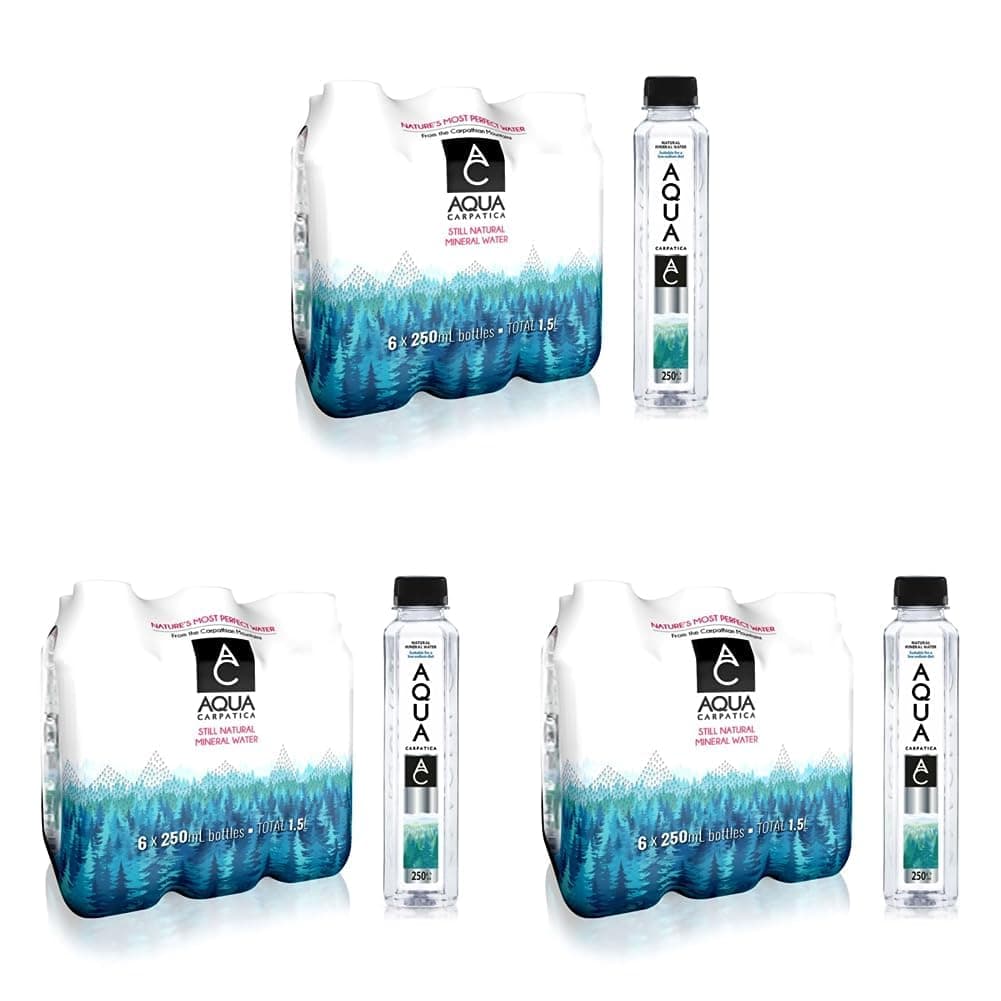 AQUA Carpatica Pure Natural Still Mineral Water, Virtually Nitrate Free, Low Sodium, Naturally Alkaline, Natural Electrolytes, Premium Multipack 100% Recyclable, 500 ml (Pack of 6) — view 16