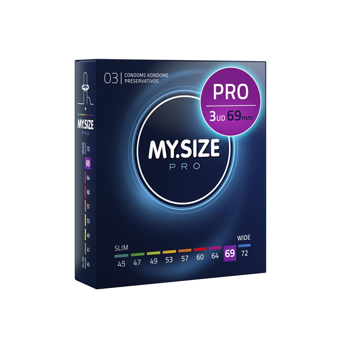 MY.SIZE PRO Condones ÉLITE, talla 5, 60 mm, XL, 10 piezas - Látex Vytex extra puro, fácil de abrir — view 38