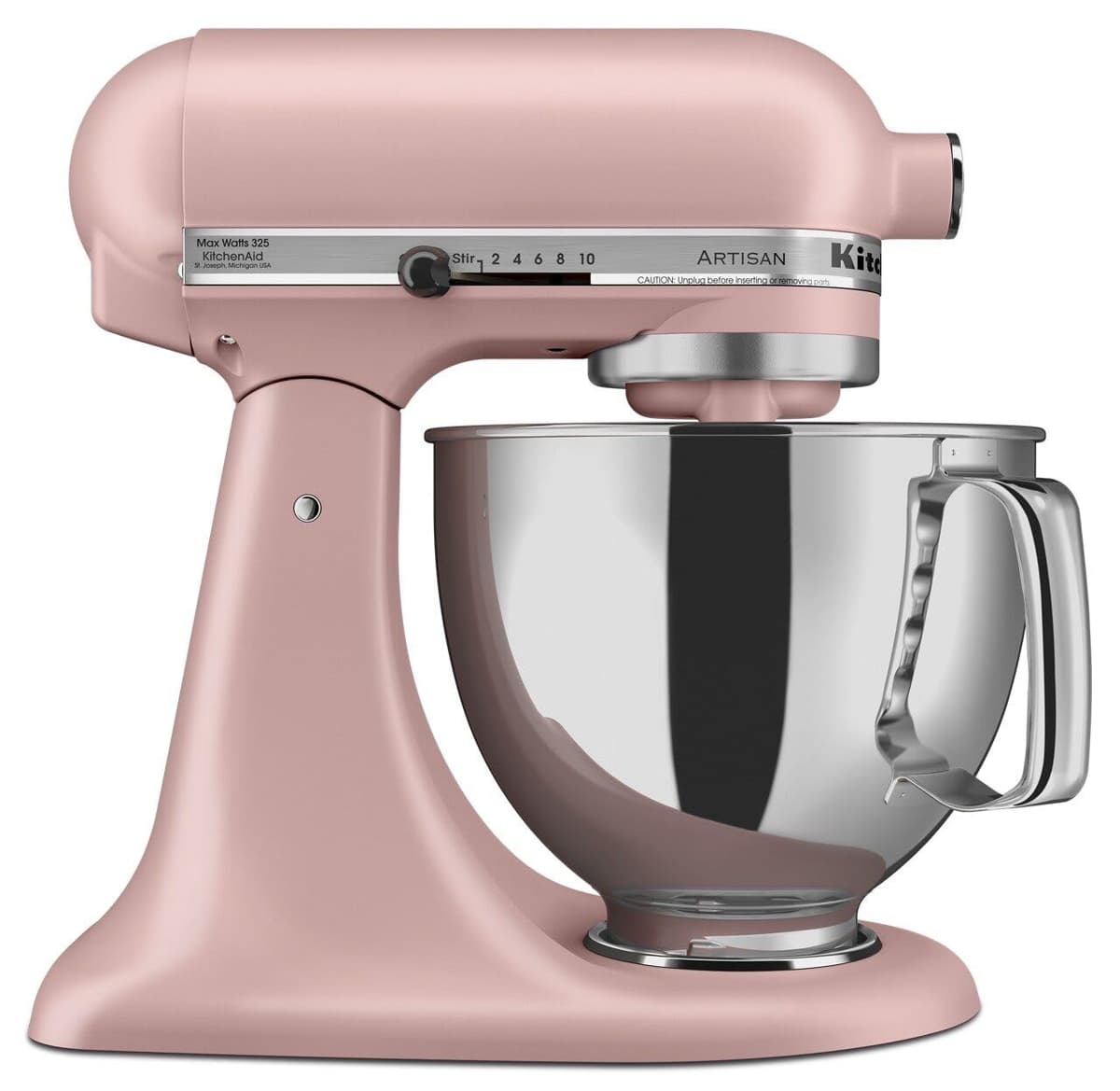 KitchenAid Artisan Series 5 Quart Tilt Head Stand Mixer with Pouring Shield KSM150PS, White — view 14