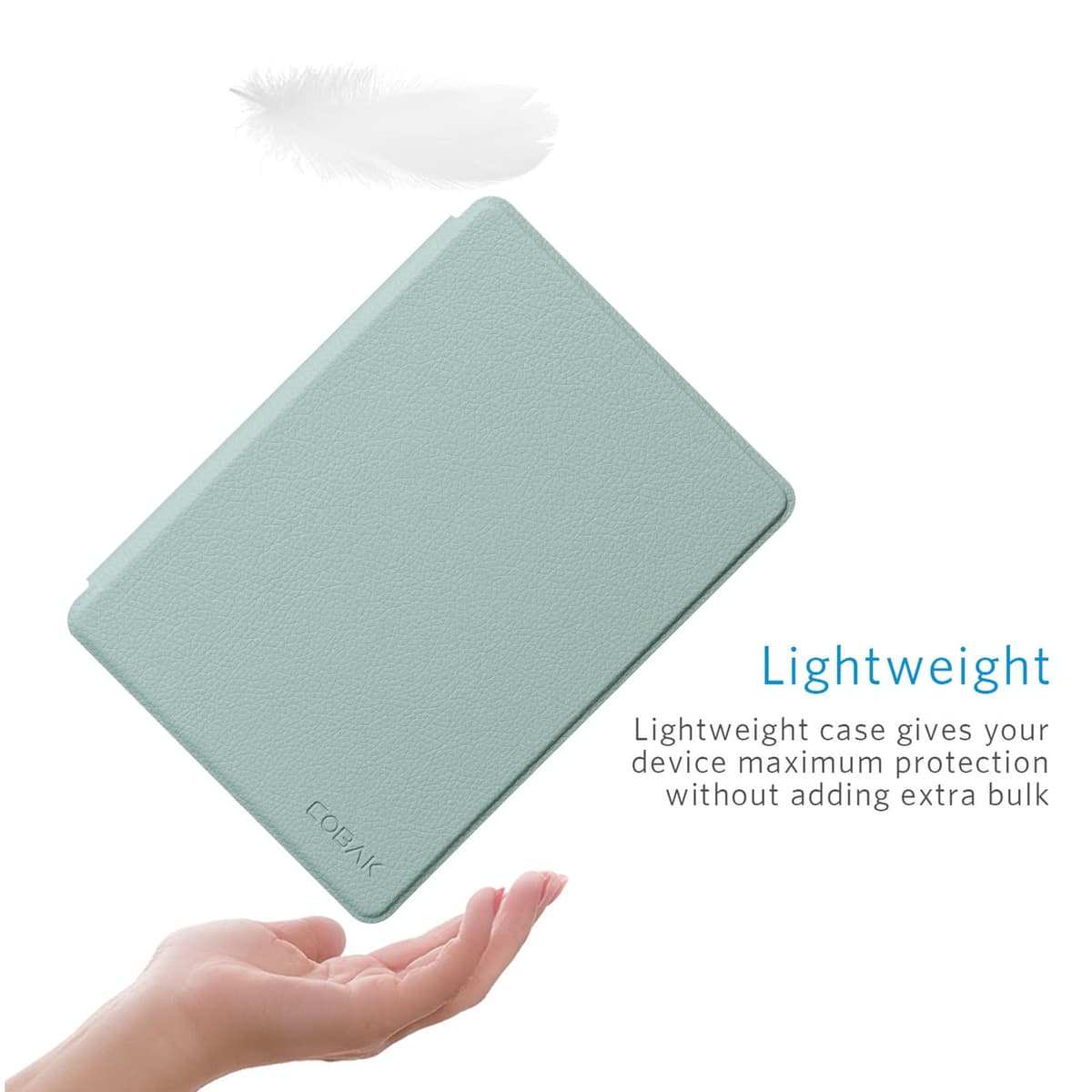 CoBak Funda para 7" Kindle Paperwhite 12th Generation 2024 y Kindle Colorsoft Signature Edition 2024 7 Pulgadas - Funda Protectora Ligera con Auto Sueño/Estela, Salvia Verde — view 5