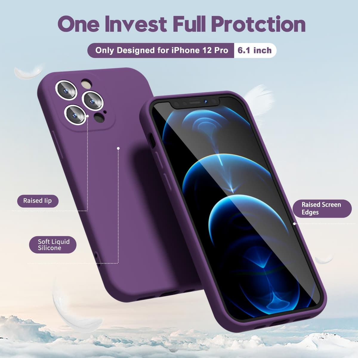 oakxco for iPhone 17 Pro Max Phone Case Liquid Silicone, Cute Thin Slim Grip Soft Rubber Gel for Women Men, Smooth Matte TPU Plain Solid Color Girly Simple Case with Camera Cover, Light Pink — view 1960