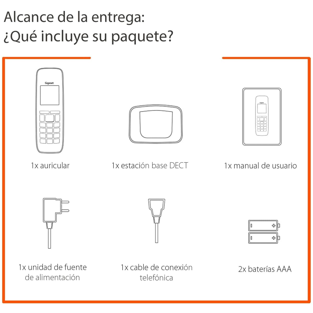 Gigaset A170 - Teléfono DECT inalámbrico - Pantalla Gráfica Iluminada - Fácil de Usar - Instalación Sencilla, Color Negro [Versión Española] — view 6