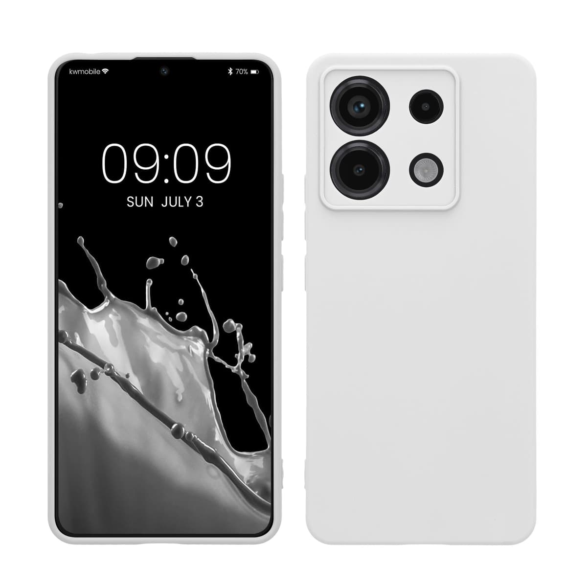 kwmobile Carcasa Compatible con Xiaomi Redmi Note 14 Pro 5G / Poco X7 Funda - Funda Ultrafina de TPU con Bordes elevados - Lavanda Metalizado — view 176