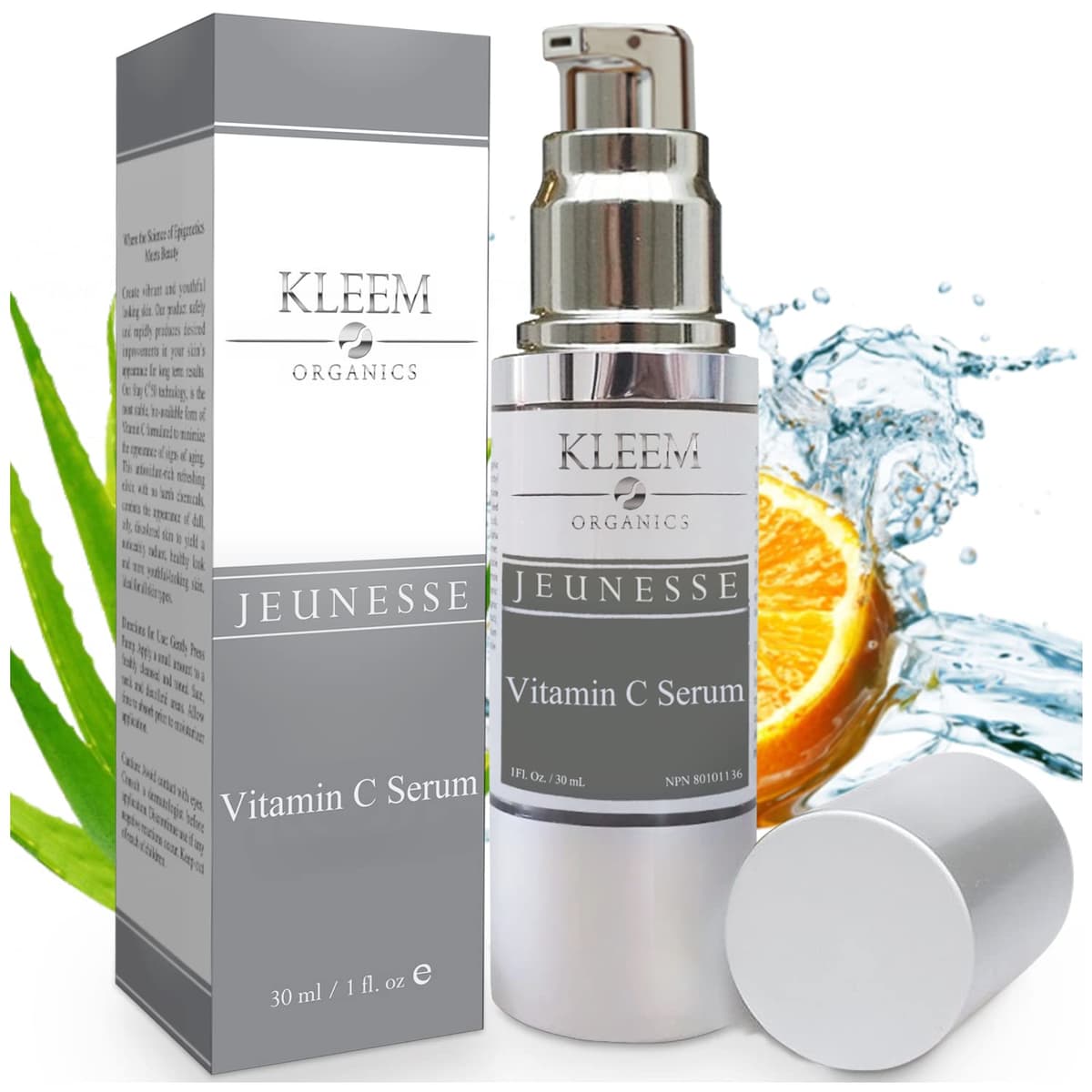 Suero Vitamina C Para la Cara con Acido Hialuronico para un Efecto Visibile Anti Etad, Riduciendo las Arrugas y las Manchas de la Piel - Crema AntiArrugas