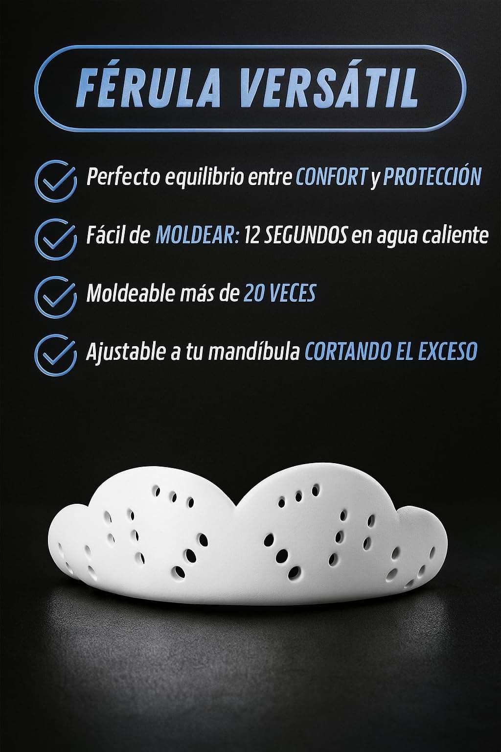 LittleCreators - Ferula de Descarga, Protector Bucal | Pack 4 pcs Ferula de Descarga Bruxismo, Protector Bucal Nocturno, contra Rechinamiento de Dientes/Bruxismo, Practica Deportiva — view 2