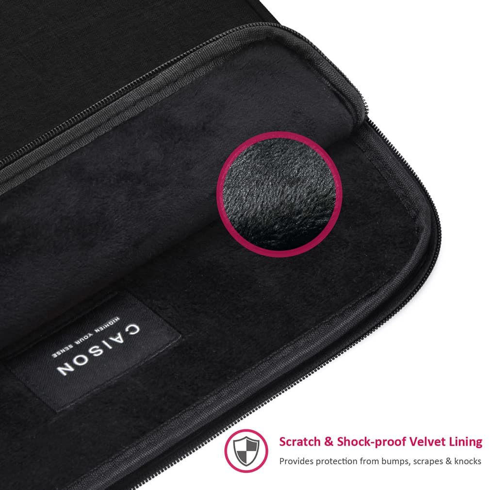 CAISON Funda para portátil de 35.6 cm, forro suave, impermeable, a prueba de golpes, para Lenovo Yaga, IdeaPad, ThinkPad, Dell Inspiron, HP Pavilion, Steam, Acer Spin, MSI, ASUS ROG, color negro — view 4