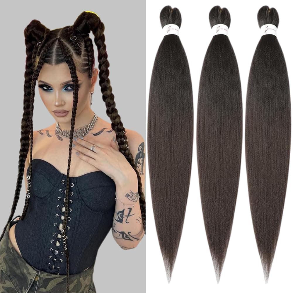 YDDM Capelli Per Treccine Africane Azul Extension Treccine Texture Yaki Easy Install per Principianti 26 Pollici 3 Pezzi Capelli Leggeri e Naturali per Box Braids, Twist e Crochet — view 78
