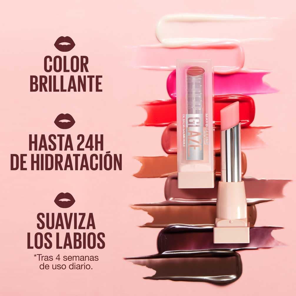 Maybelline New York Bálsamo Labial con Color, Labios Suaves y Brillantes, Hasta 24h de Hidratación, con Ácido Hialurónico, Lifter Glaze, Tono 002 Pink Drip — view 3