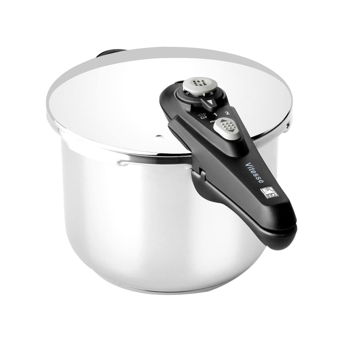 BRA Vitesse Olla Express de 9 Litros, Fabricada en Acero Inoxidable 18/10, Con 2 Programas de Cocción y Sistema de Bloqueo de Apertura, Aptas para Todo Tipo de Cocinas — view 4
