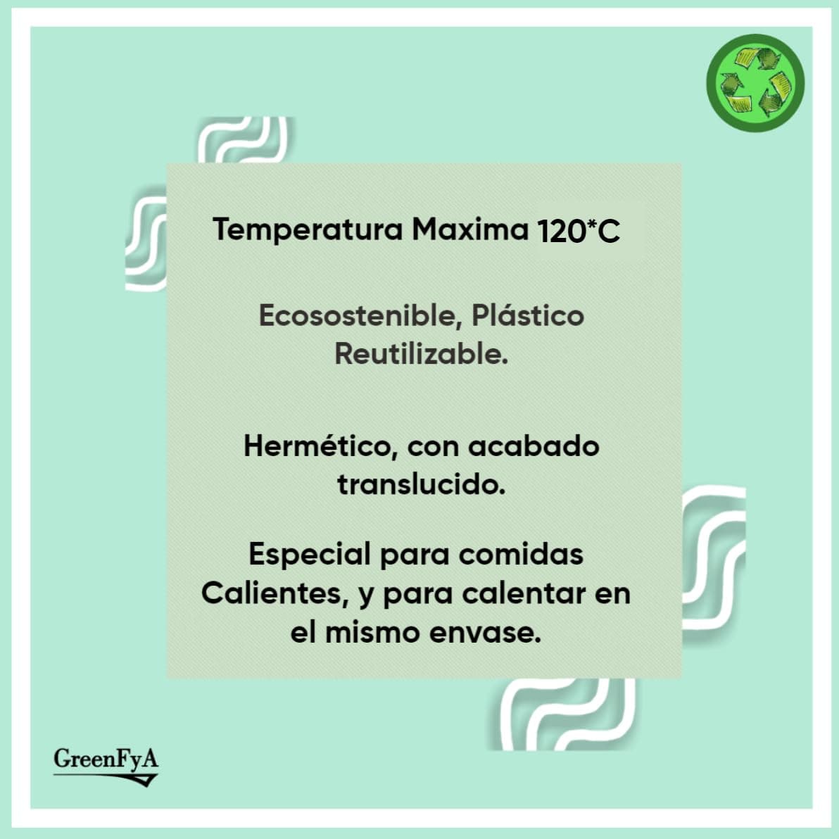 50 Tapers para Comida Hermetico de Plástico PP Reutilizables con Tapa Bisagra. Apto para Microondas, Congelador y Lavavajillas. Tuppers para Alimentos Calientes o Fríos (500ml) — view 4