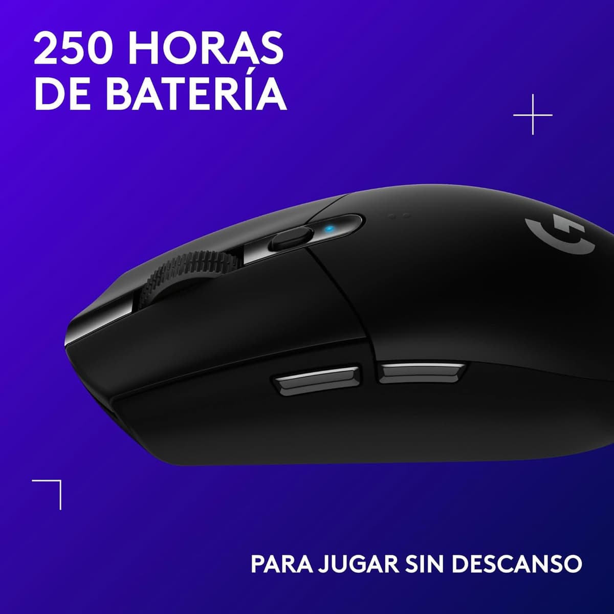 Logitech G G305 LIGHTSPEED Wireless Gaming Mouse, HERO 12K Sensor, 12,000 DPI, Lightweight, 6 Programmable Buttons, 250h Battery Life, On-Board Memory, PC,Mac - Black — view 4