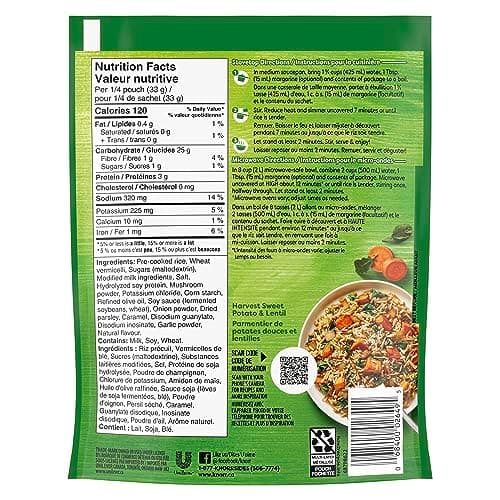 Knorr Sidekicks Rice & Vermicelli for a quick rice dish that's easy to prepare Country Mushroom without artificial flavours or colours 132 g 8 count