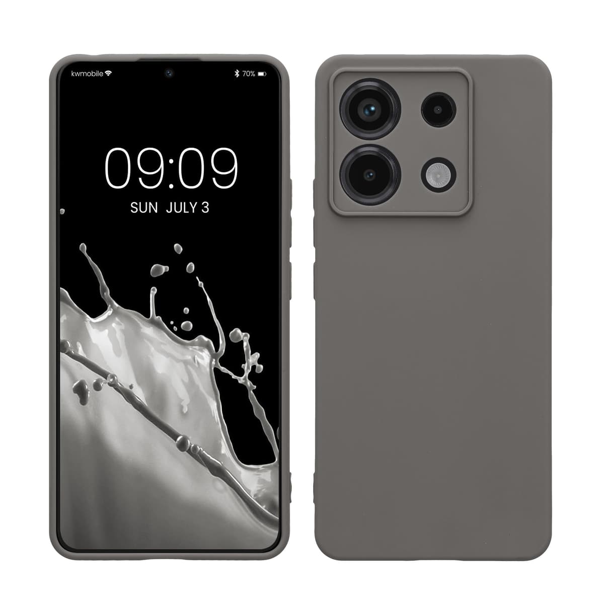 kwmobile Carcasa Compatible con Xiaomi Redmi Note 14 Pro 5G / Poco X7 Funda - Funda Ultrafina de TPU con Bordes elevados - Lavanda Metalizado — view 404