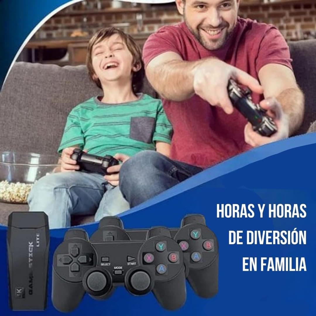 Retro Game Console with 20000+ Games, 64GB, 2 Wireless Controls, Compatible with 4K, Arcade Console Plug & Play — view 6