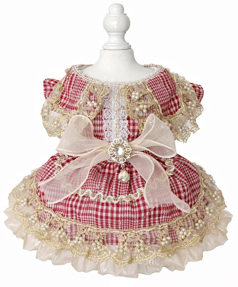 MaruPet Fashion Sweet Puppy Dog Chiffon Princess Dress for EXTRAL Small and Small Dog Pink S — view 22
