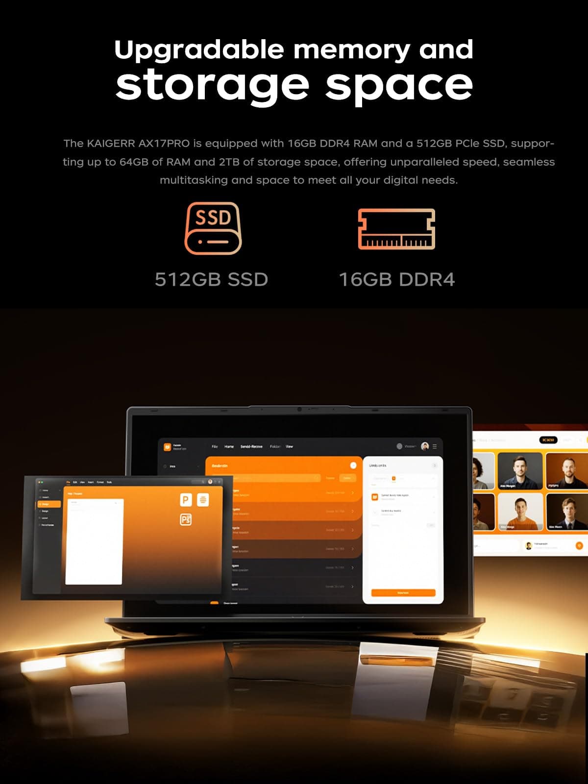 KAIGERR Work Laptop, 11 Pro Laptops, 16GB RAM 2026 Window Laptop Computer, FHD Business Laptop — view 5