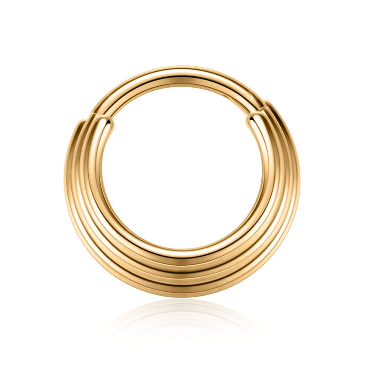 hengkaixuan 16G Septum Nose Rings Hoop Daith Earrings Surgical Steel Septum Clicker Ring Hirned Segment Seamless Clicker Ring Conch Hoop Ring Unisex Earrings Hoop Daith Piercing Jewellery — view 8