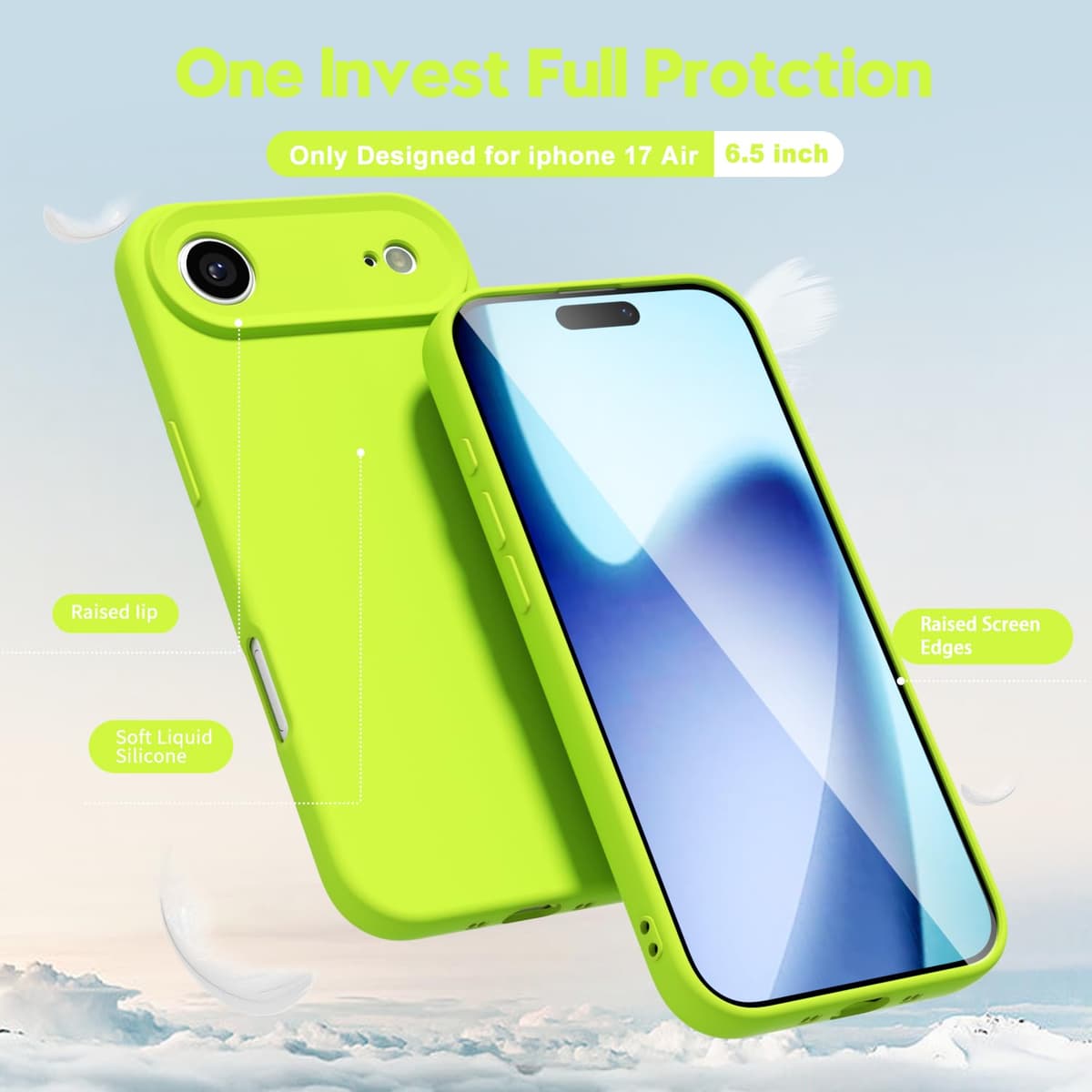 oakxco for iPhone 17 Pro Max Phone Case Liquid Silicone, Cute Thin Slim Grip Soft Rubber Gel for Women Men, Smooth Matte TPU Plain Solid Color Girly Simple Case with Camera Cover, Light Pink — view 785