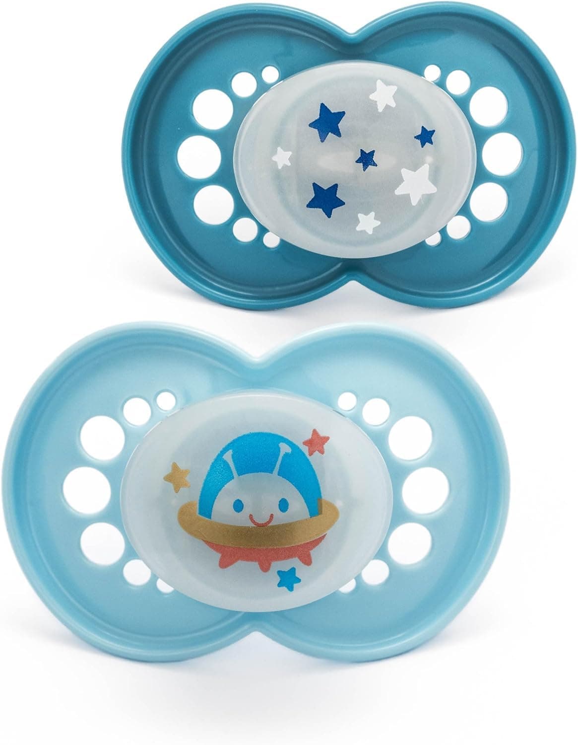 MAM Original Soothers | 18-36 Months | Pack of 2 | Comes in Dummy Steriliser Box | Sustainable Materials | Baby Accessories | Blue/Green (Various Designs) — view 10