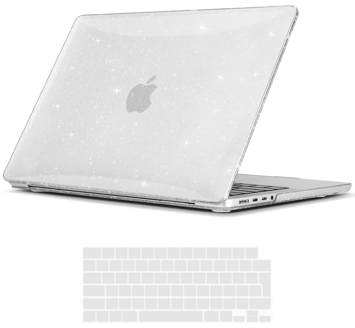 TECOOL Case compatible with MacBook Air M1 & MacBook Air 13 inch Retina 2020 2019 2018 (A2337 A2179 A1932), Plastic Snap On Hard Shell Cover & UK EU Keyboard Protector, Crystal Clear (Glossy) — view 58