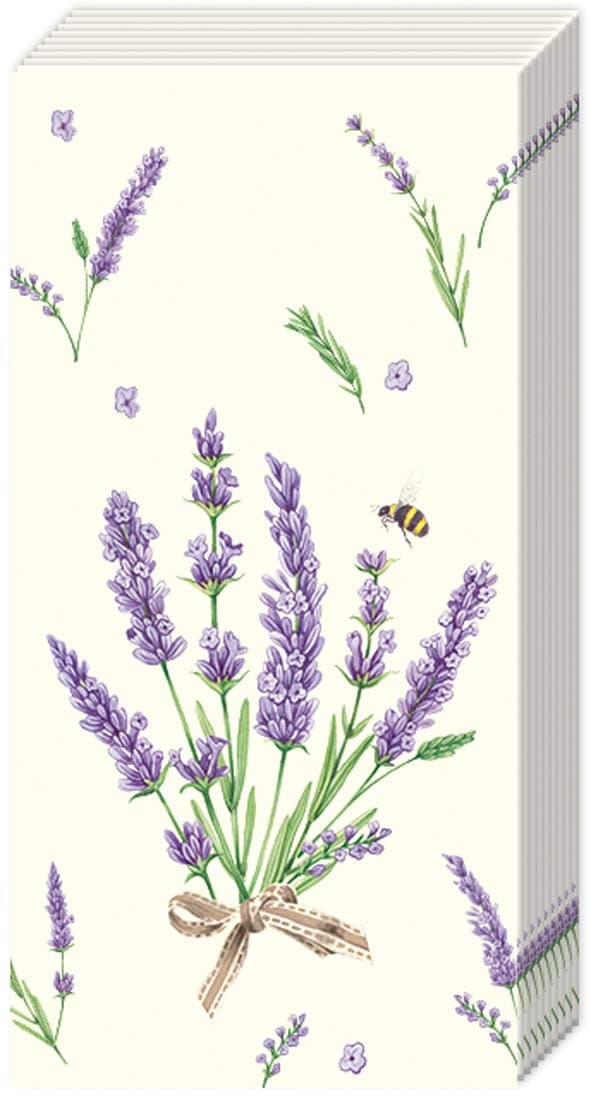 IHR Bulk 4-Ply Pocket Tissues, Bouquet of Lavender Cream (10 Count)(Pack of 15)